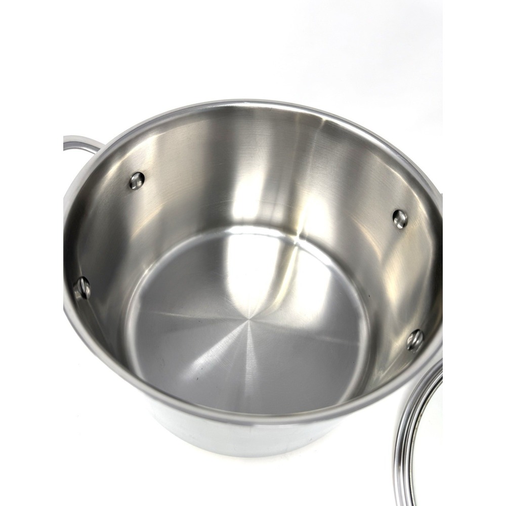 Cuisinart 5.75 Qt Stock Pot Stainless Steel With Glass Lid 7665-22G - Picture 4 of 10